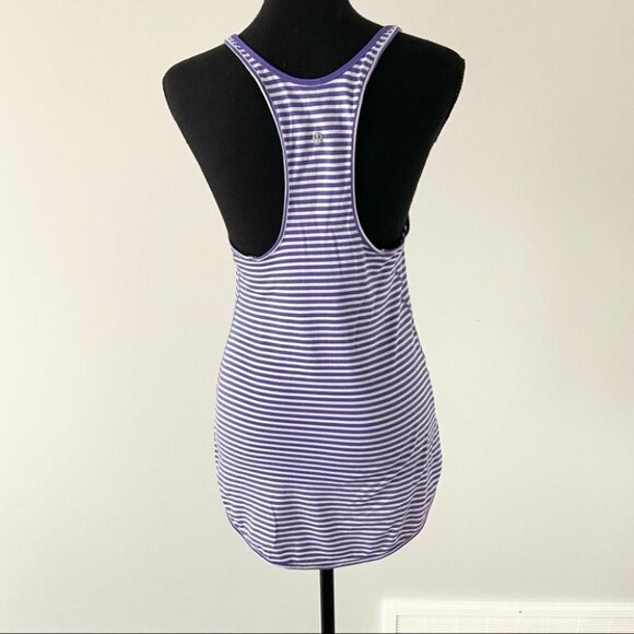 Lululemon What The Sport Singlet in Silver Stripe Iris Flower Pretty Purple - Picture 5 of 14